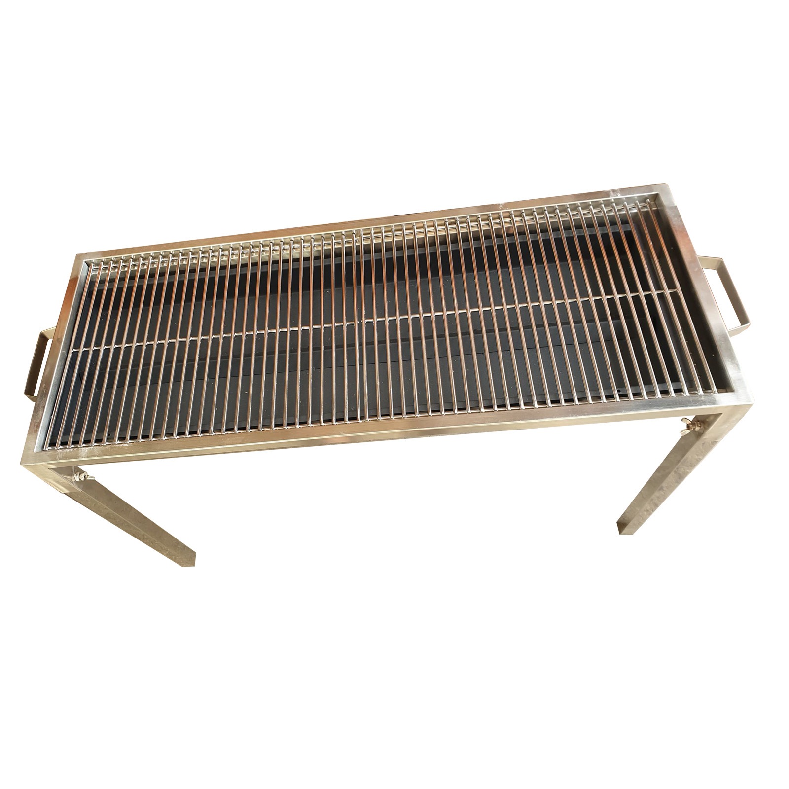Stainless Steel Traditional BBQ with Charcoal Tray and 6mm Thick