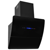 vidaXL Wall Mounted Range Hood Stainless Steel 756 mÂ³/h 60cm Black 3 Speeds