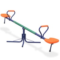 vidaXL 360-Degree Rotating Seesaw Orange Children Teeterboard Teetertotters