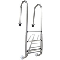 vidaXL Pool Ladder 3 Steps Stainless Steel 120cm Non-Slip Swimming Spa Stair