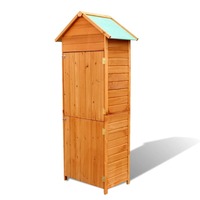 vidaXL Garden Wooden Cabinet Waterproof Timber Shed Tool Equipment Storage