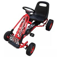 vidaXL Red Pedal Go Kart with Adjustable Seat Car Toddler Toy Bike Bicycle
