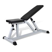 vidaXL Fitness Workout Bench Weight Adjustable Gym Exercise Sit Up Declline