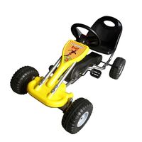 vidaXL Kids Pedal Go Kart Yellow Children Ride on Car Racing Bike Toddler Toy
