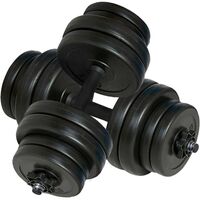 vidaXL 22 Piece Dumbbell Set Weight 30kg Gym Barbell Exercise Plate Weight