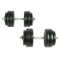 vidaXL 18 Piece Dumbbell Set 30kg Home Gym Fitness Barbell Exercise Weight