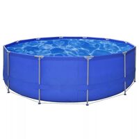 vidaXL Swimming Pool Steel Frame Round 457x122cm Above Ground Outdoor Spa