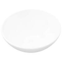 vidaXL Ceramic Bathroom Sink Basin White Round Above Counter Washroom Basin