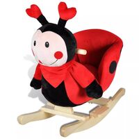 vidaXL Rocking Animal Ladybug Kids/Toddler Ride On Toy Plush/Wood Rocker Chair