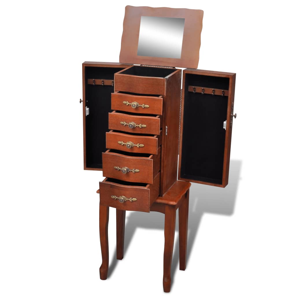New Jewelley Mirror Cabinet Storage Box Jewelry Organiser Armoire