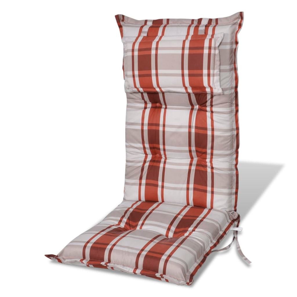 New 6 pcs Garden Chair Cushion Set Seat Pad Cushions with Ties Brown 8