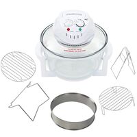 vidaXL Halogen Convection Oven with Extension Ring 1400W 17L Kitchen Cooker