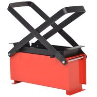 vidaXL Paper Log Briquette Maker Steel 34x14x14cm Black and Red Press Machine