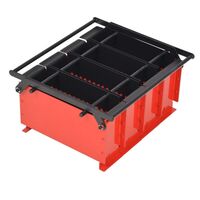 vidaXL Paper Log Briquette Maker Steel 38x31x18cm Black and Red Press Machine