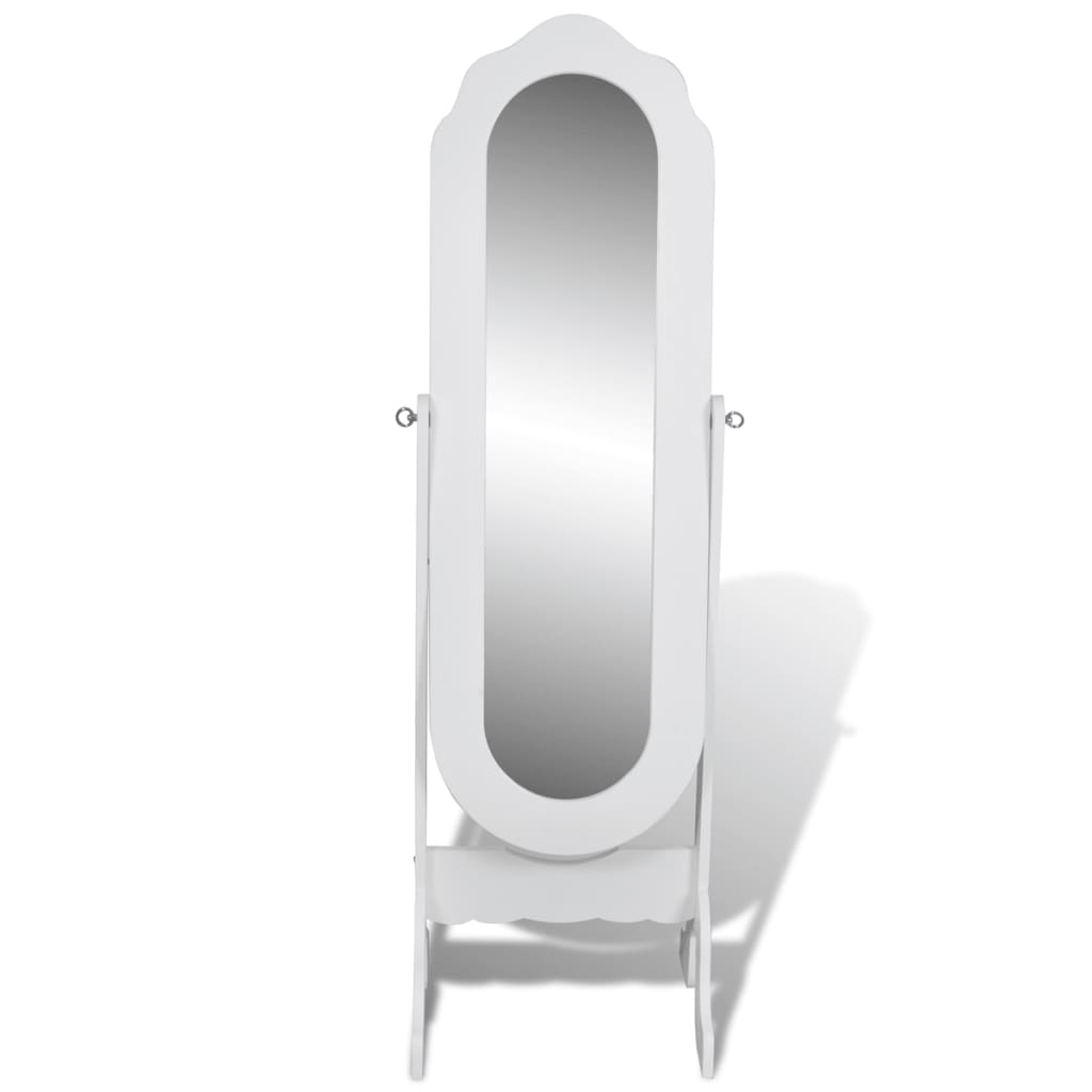 Full Length Dressing Mirror Free Standing White 164cm Freestanding