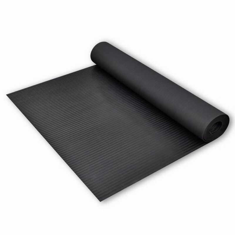 vidaXL Floor Mat Anti-Slip 5x1m Broad Ribbed Rubber Home Carpet ...