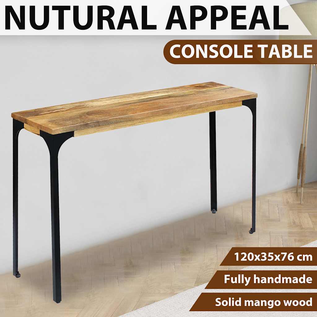 Vidaxl Console Table Mango Wood Home Hall End Side Coffee Accent
