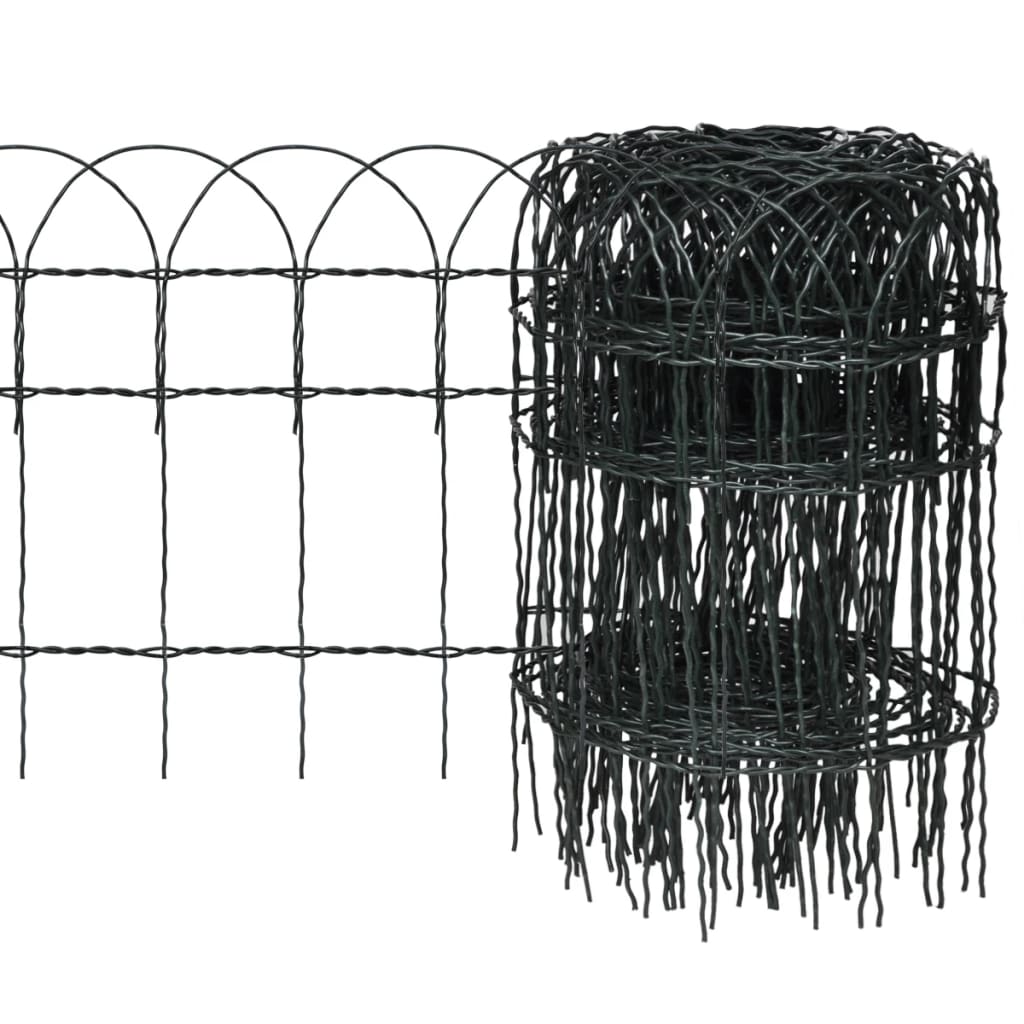 Vidaxl Garden Border Fence Powder Coated Iron 25x0 4m Wire Chain