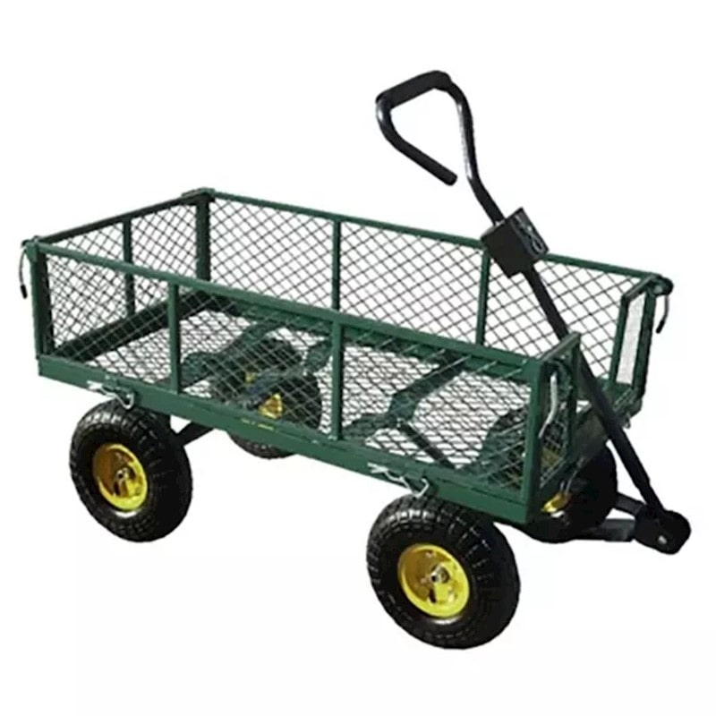 New Garden Cart Wheel Trolley Hand Utility Wheelbarrow Trailer Wagon 