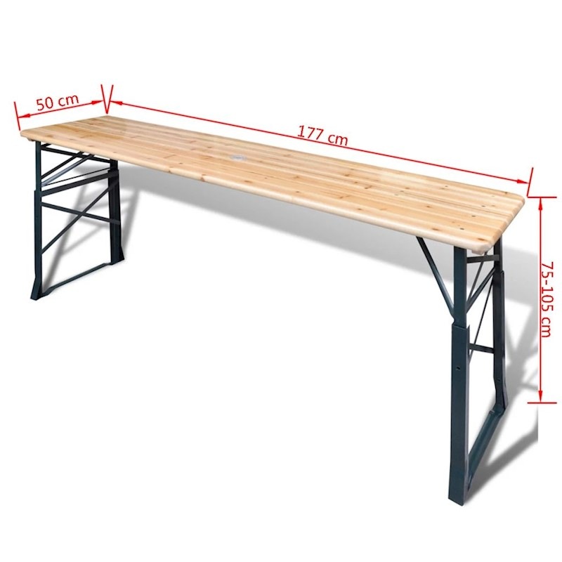 New Pine Wood Beer Table Foldable Outdoor High Dining Picnic Bar