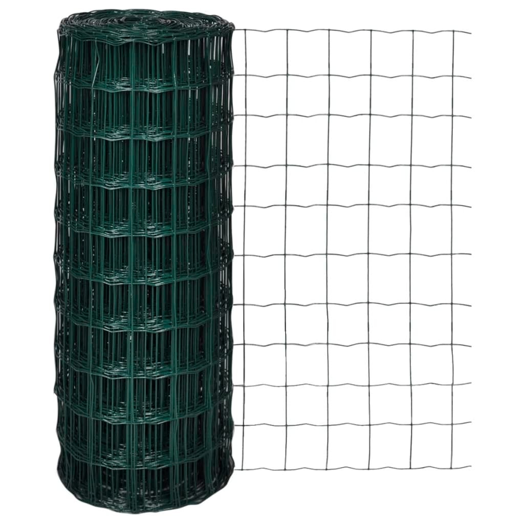 Steel Wire Mesh Roll Fence 1x25m PVC Coated Garden Pet