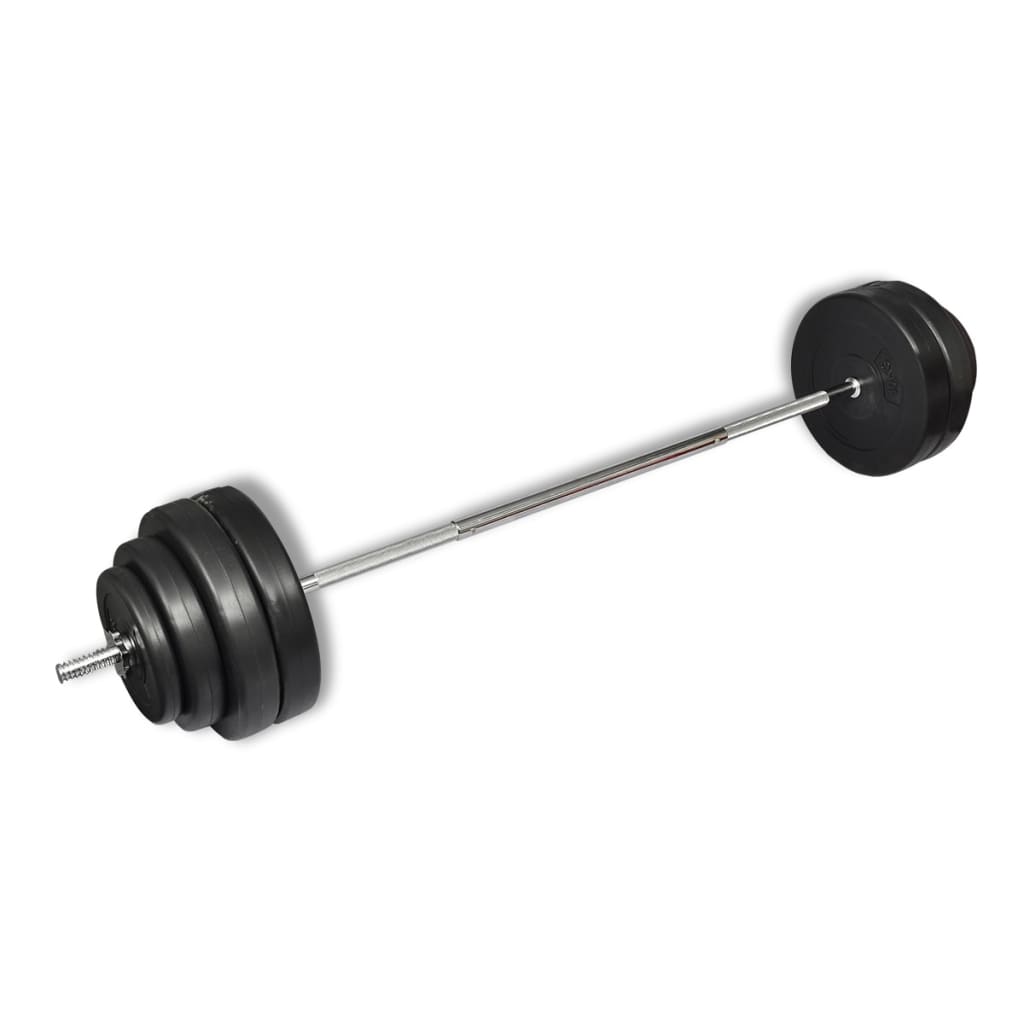 Vidaxl Barbell Weight Lifting Set 60kg Dumbbell Plate Gym Home Hand 