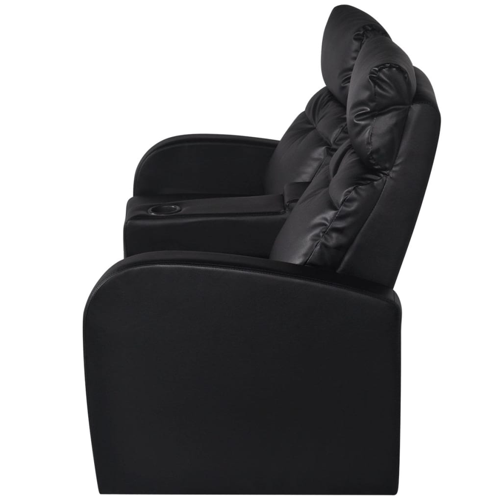 Vidaxl 2 Seater Pvc Leather Sofa Couch Home Theatre Cinema Lounge