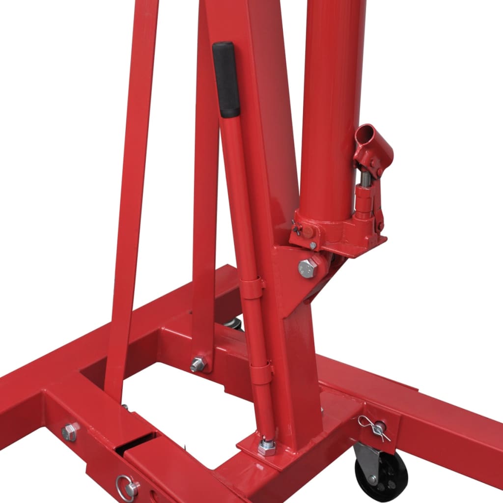 vidaXL 2Ton Folding Engine Crane Stand Mobile Garage Hoist Lifter