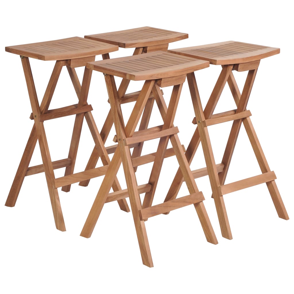 Vidaxl 5 Piece Solid Teak Wood Folding Bar Set Outdoor Patio Table Stool Set 1028006 05 ?v=637238401402247780