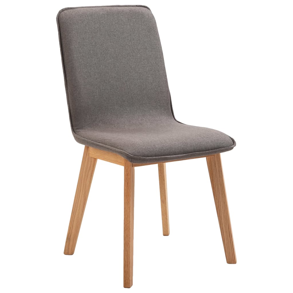 vidaXL 6x Dining Chairs Taupe Fabric Kitchen Dining Room Chair Modern