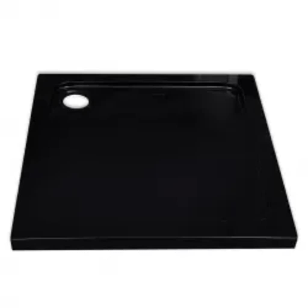 Vidaxl Abs Shower Base Tray Square Black 80x80cm Fiberglass Low Threshold Tile Buy Shower