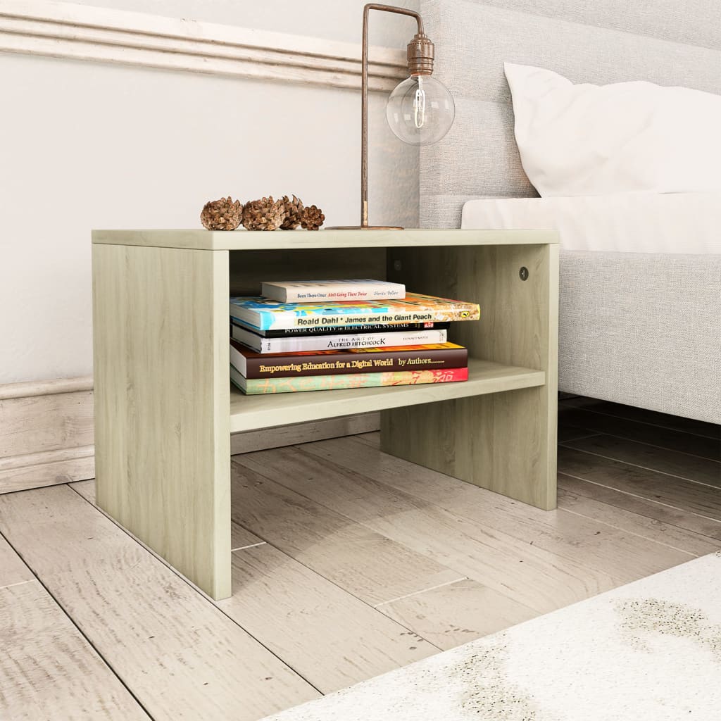 Vidaxl Bedside Cabinet Sonoma Oak Chipboard Bedroom Nightstand End Side Table Buy Bedside Tables 8719883672304