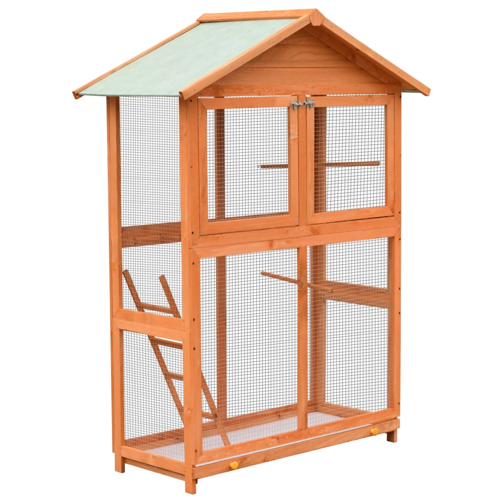vidaXL Bird Cage Solid Pine & Fir Wood Pet Aviary Cage Parrot Travel Carrier Buy Bird Cages