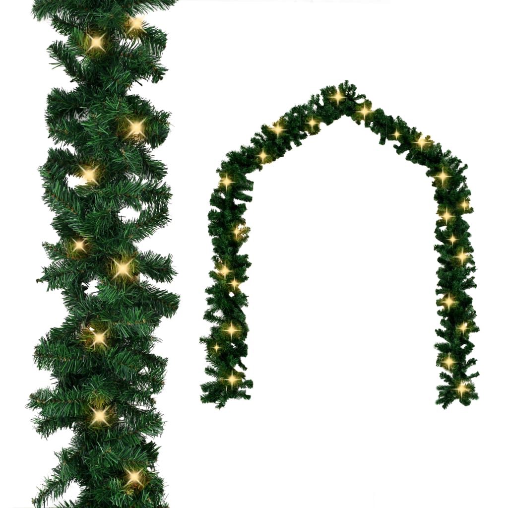 vidaXL Christmas Garland with LED Lights 5m Holiday Decor Festival