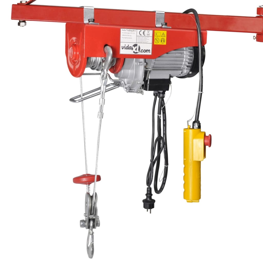 vidaXL Electric Hoist 500W 100/200kg Lifts Hoists Tow Bar