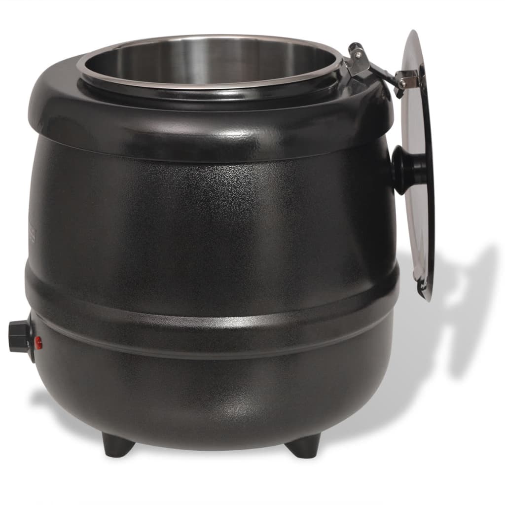 vidaXL Electric Soup Kettle 10L Home Restaurant Boiler Heat Food Warmer