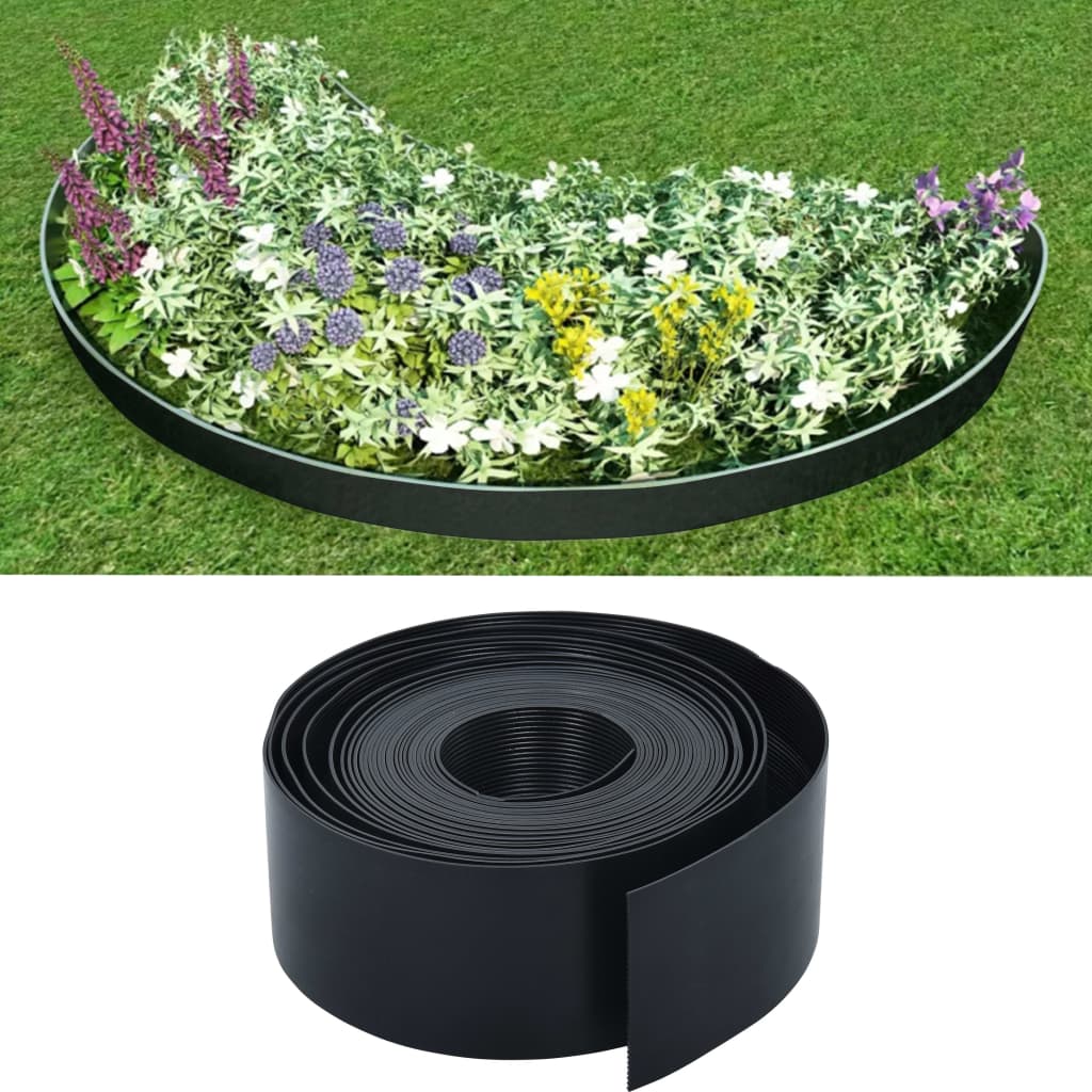 vidaXL Garden Edging Black 10m 10cm PE Garden Grass Plant Border Fence Barrier Buy Wire