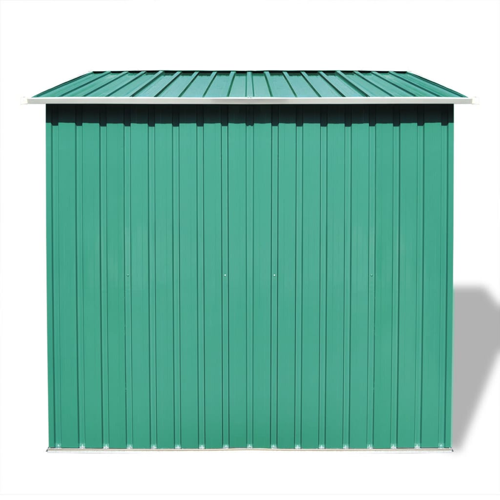 Vidaxl Garden Shed Green Metal Outdoor Patio Storage Cabinet