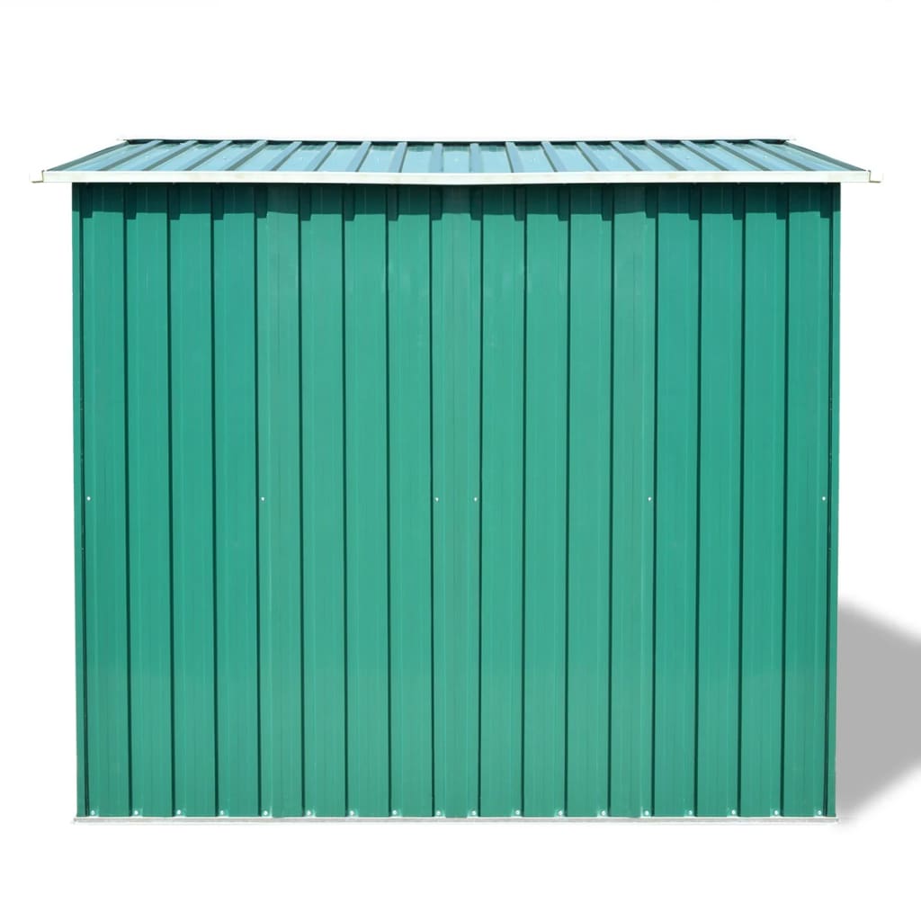 vidaXL Garden Storage Shed Green Metal 257x205x178cm Tool 