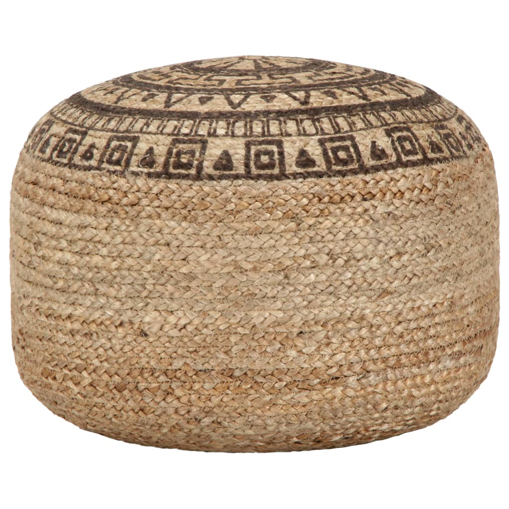 vidaXL Handmade Pouffe Brown Jute Living Room Foot Stool Ottoman