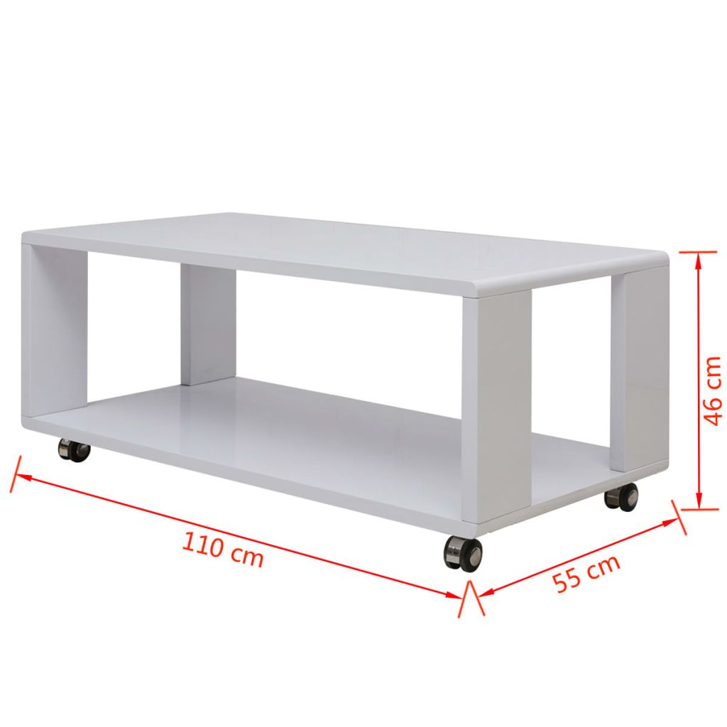 Vidaxl High Gloss Coffee Side Table Shelf Castor Living Room Furniture White Tables 8718475977810 - Vidaxl Coffee Table High Gloss Black Accent Tea Side Living Room Furniture Vidaxl High Gloss Coffee Side Table Shelf Castor Living Room Furniture White Tables 8718475977810 - Vidaxl Coffee Table High Gloss Black Accent Tea Side Living Room Furniture