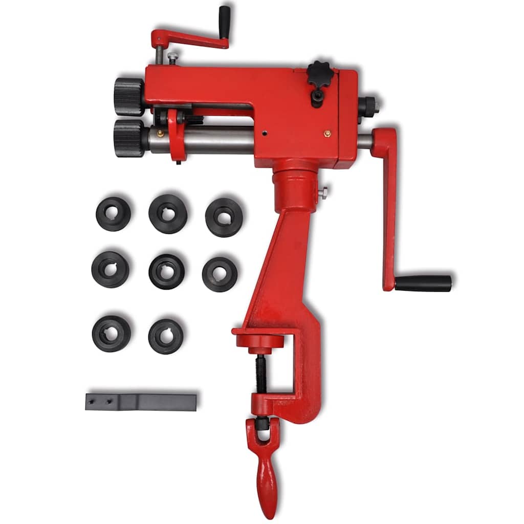 vidaXL Tube Beading Machine Manually Cast Iron Workbench Pipe Bead Form