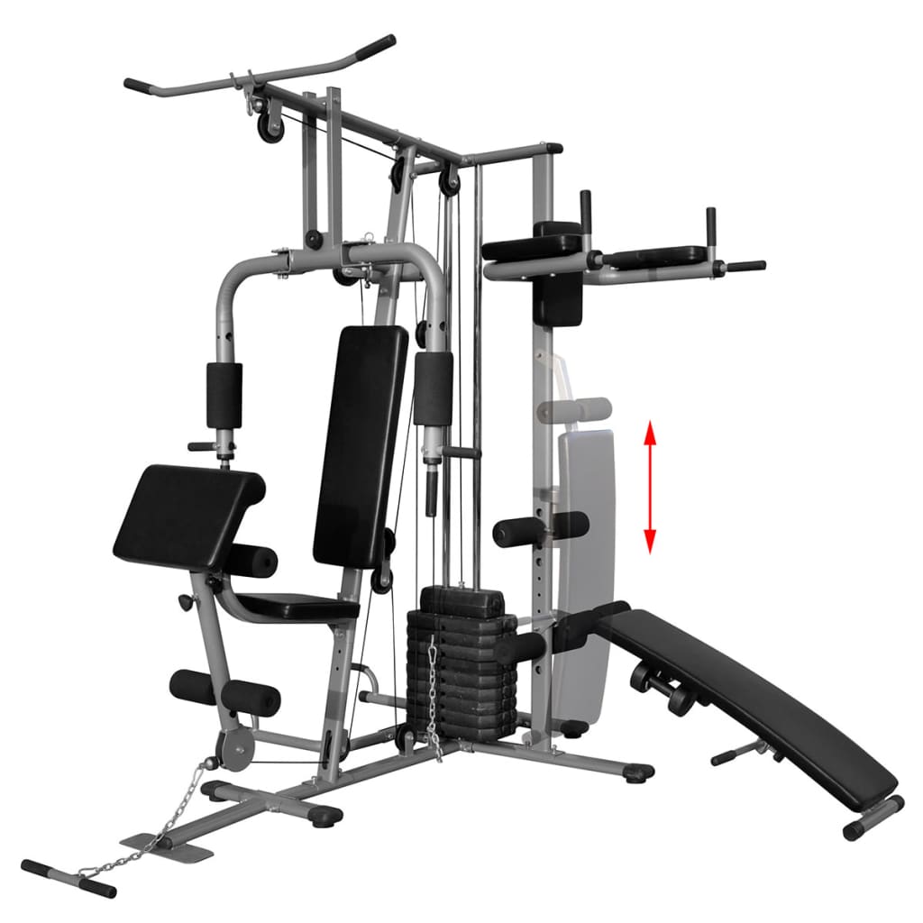 vidaXL Multifunctional Home Gym Strength Training Exercise Equipment 65 kg Buy Multi Stations