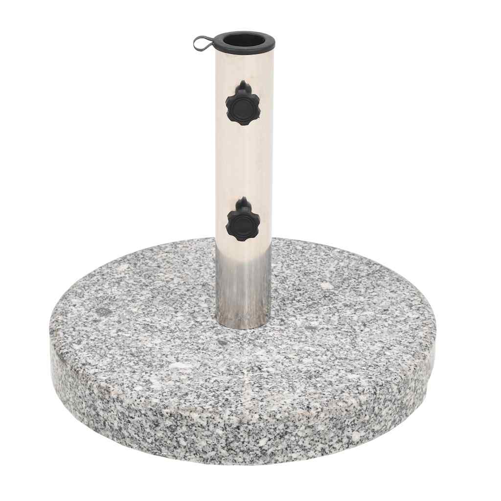 vidaXL Parasol Base Granite Round 22 kg Outdoor Patio Umbrella Stand