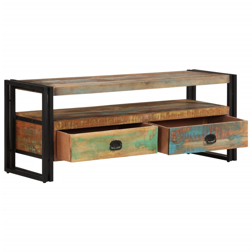 Vidaxl Solid Reclaimed Wood Tv Cabinet Entertainment Unit Storage