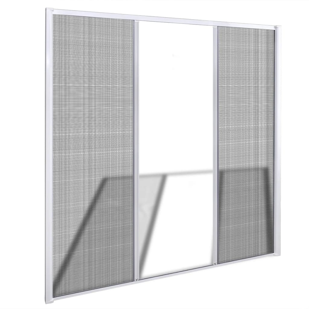 vidaXL Sliding Insect Screen for Double Doors 215x215cm White ...