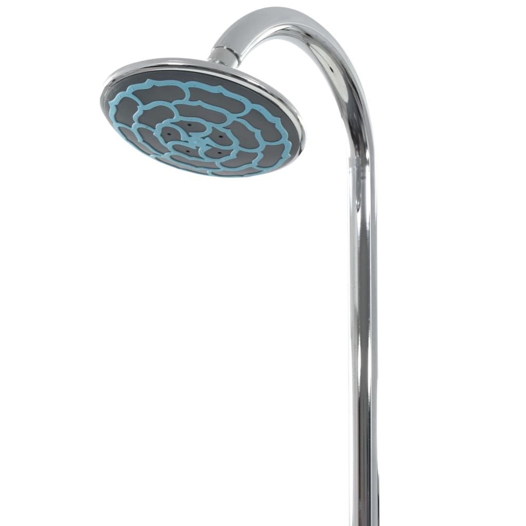 vidaXL Solar Shower Black 214cm 18L Temperature Adjustable Outdoor Pool