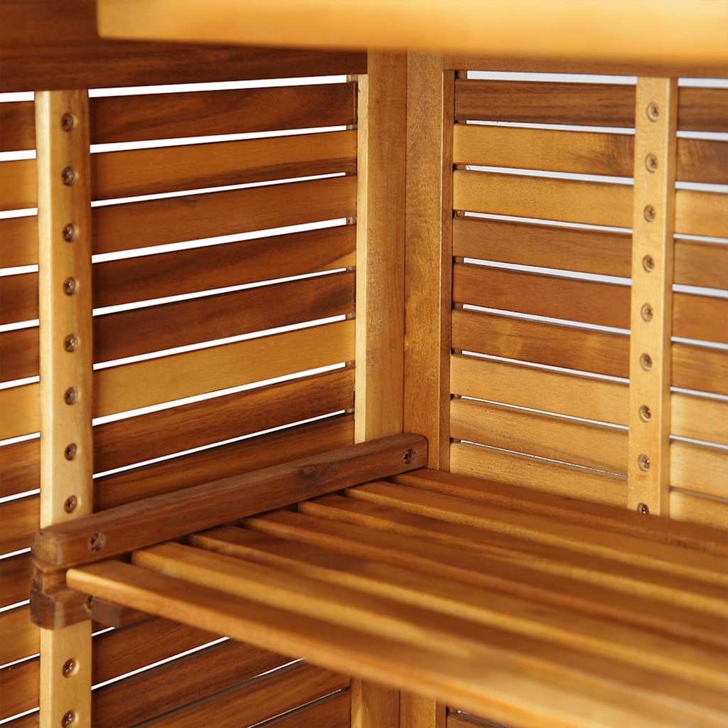 vidaXL Solid Acacia Wood Bar Table Weather Resistant Outdoor Garden