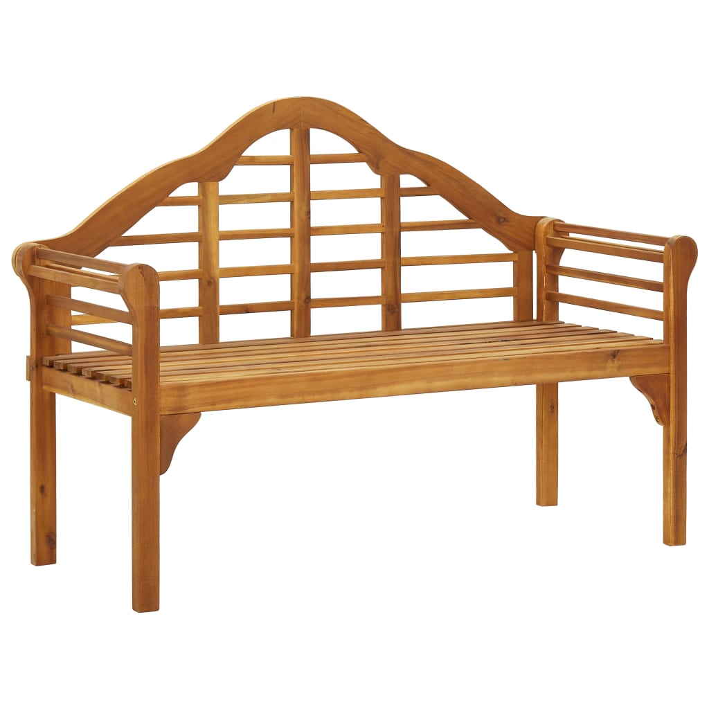 vidaXL Solid Acacia Wood Garden Bench 135cm Weather Resistant Patio