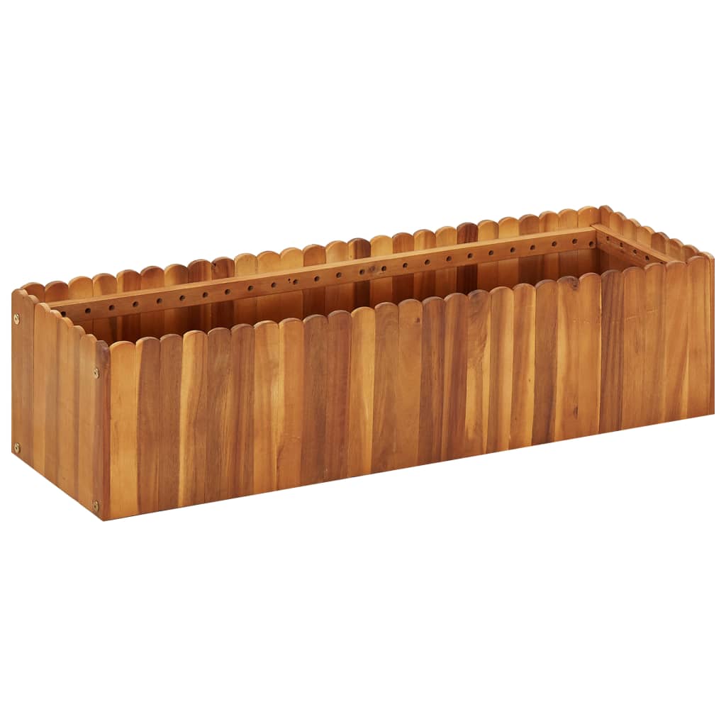 vidaXL Solid Acacia Wood Garden Planter Backyard Pot